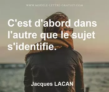 Citation de Jacques LACAN