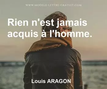 Citation de Louis ARAGON