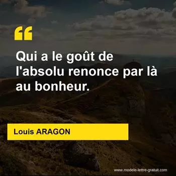 Citation Louis ARAGON