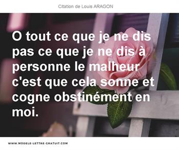 Citations Louis ARAGON