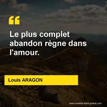 Citation Louis ARAGON