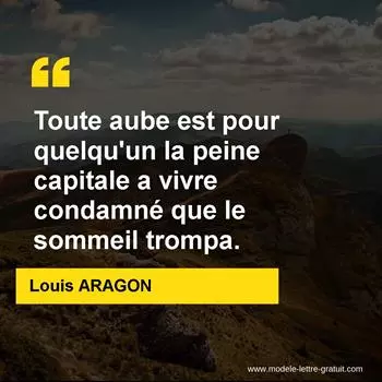 Citation Louis ARAGON