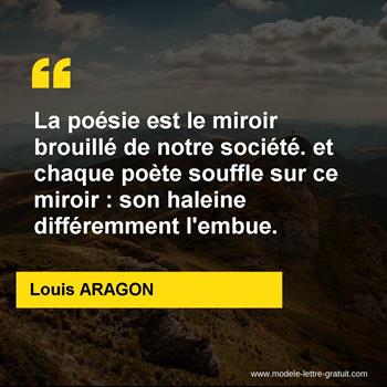 Citation de Louis ARAGON