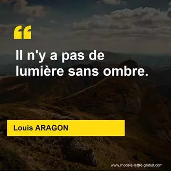 Citation Louis ARAGON