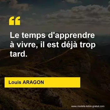 Citation Louis ARAGON