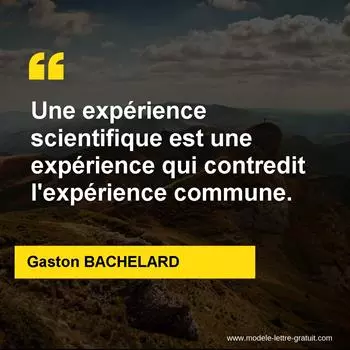 Citation Gaston BACHELARD