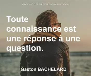 Citation de Gaston BACHELARD