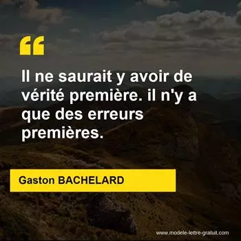 Citation Gaston BACHELARD