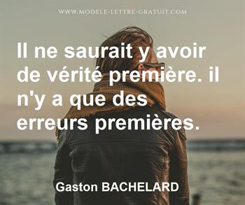 Citation de Gaston BACHELARD