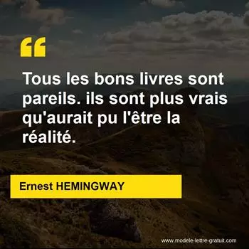 Citation Ernest HEMINGWAY
