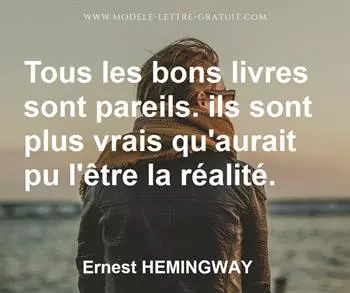 Citation de Ernest HEMINGWAY