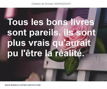 Citations Ernest HEMINGWAY