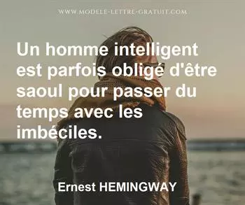 Citation de Ernest HEMINGWAY