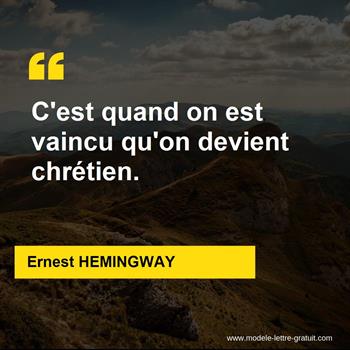 Citations Ernest HEMINGWAY