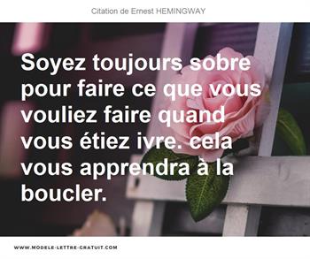 Citations Ernest HEMINGWAY