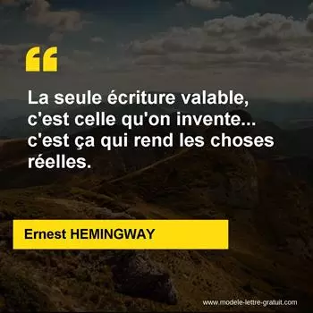 Citation Ernest HEMINGWAY