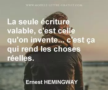 Citation de Ernest HEMINGWAY