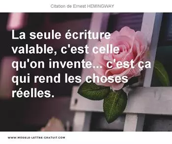 Citations Ernest HEMINGWAY