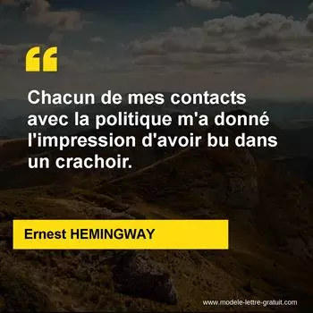 Citation Ernest HEMINGWAY