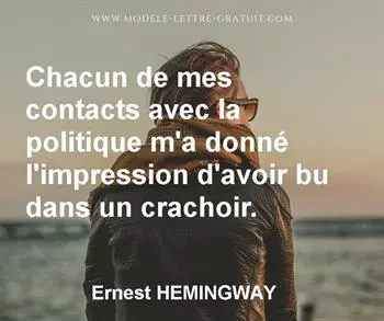 Citation de Ernest HEMINGWAY