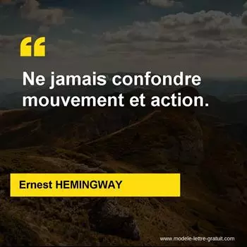 Citation Ernest HEMINGWAY