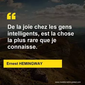 Citation Ernest HEMINGWAY