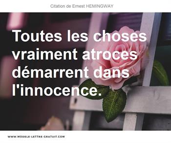 Citations Ernest HEMINGWAY