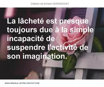Citations Ernest HEMINGWAY
