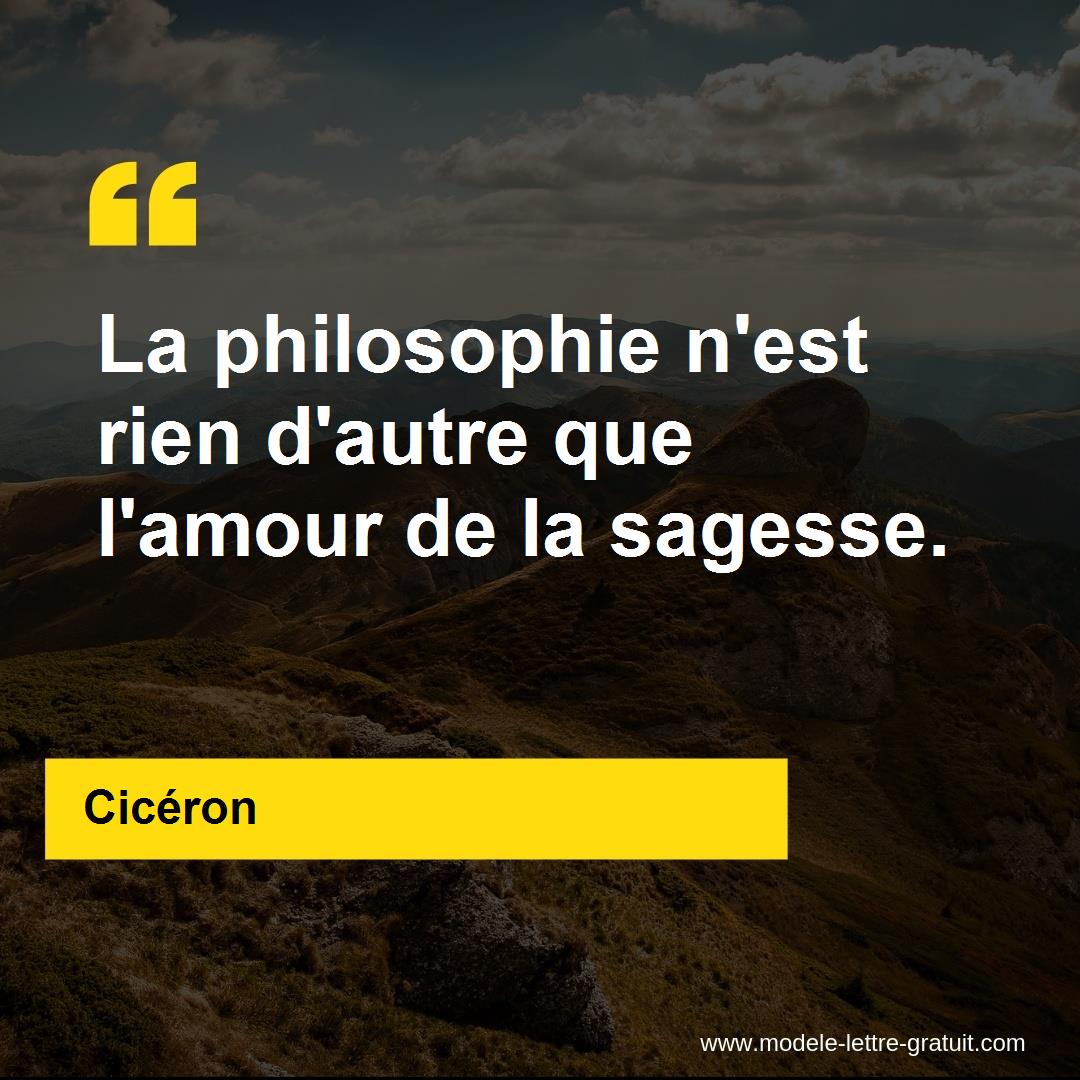 La Philosophie N Est Rien D Autre Que L Amour De La Sagesse