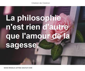 La Philosophie N Est Rien D Autre Que L Amour De La Sagesse