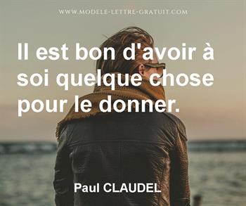 Citation de Paul CLAUDEL