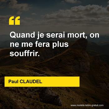 Citation de Paul CLAUDEL