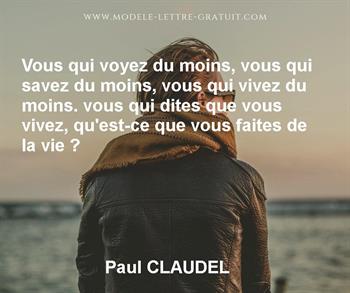 Citation de Paul CLAUDEL