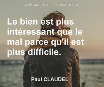 Citation de Paul CLAUDEL