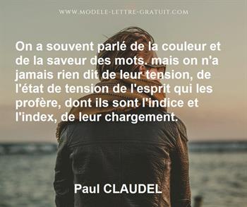 Citation de Paul CLAUDEL