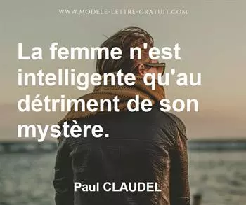 Citation de Paul CLAUDEL