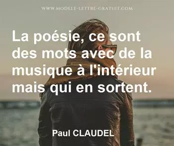 Citation de Paul CLAUDEL