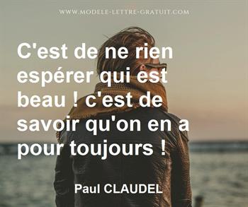 Citation de Paul CLAUDEL