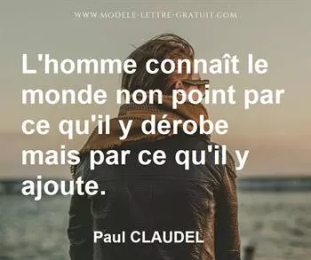 Citation de Paul CLAUDEL