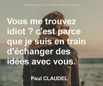 Citation de Paul CLAUDEL
