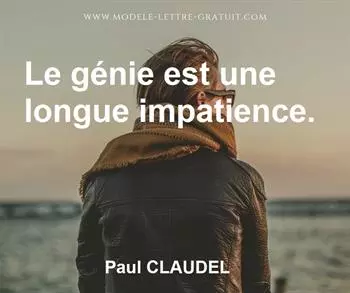 Citation de Paul CLAUDEL