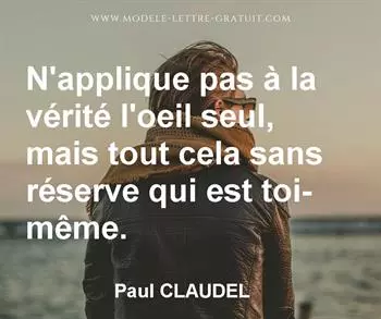 Citation de Paul CLAUDEL