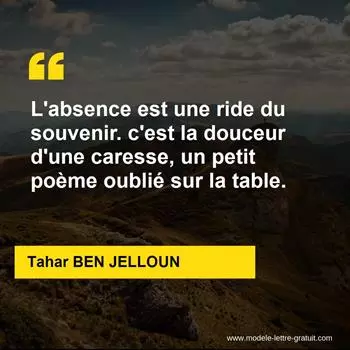 Citation Tahar BEN JELLOUN