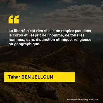 Citation Tahar BEN JELLOUN