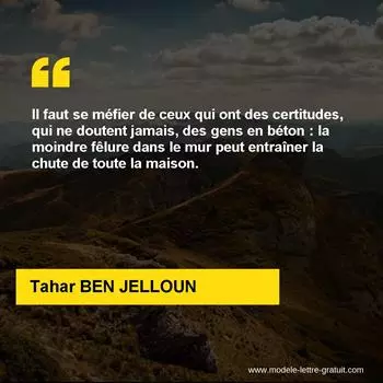 Citation Tahar BEN JELLOUN