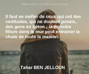 Citation de Tahar BEN JELLOUN