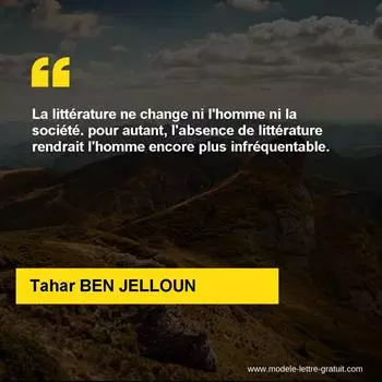 Citation Tahar BEN JELLOUN