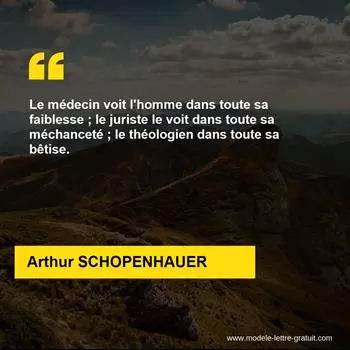 Citation Arthur SCHOPENHAUER