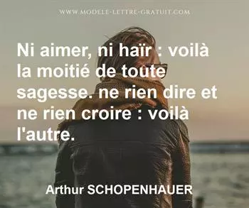 Citation de Arthur SCHOPENHAUER