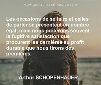 Citation de Arthur SCHOPENHAUER
